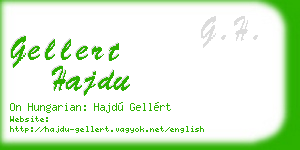 gellert hajdu business card